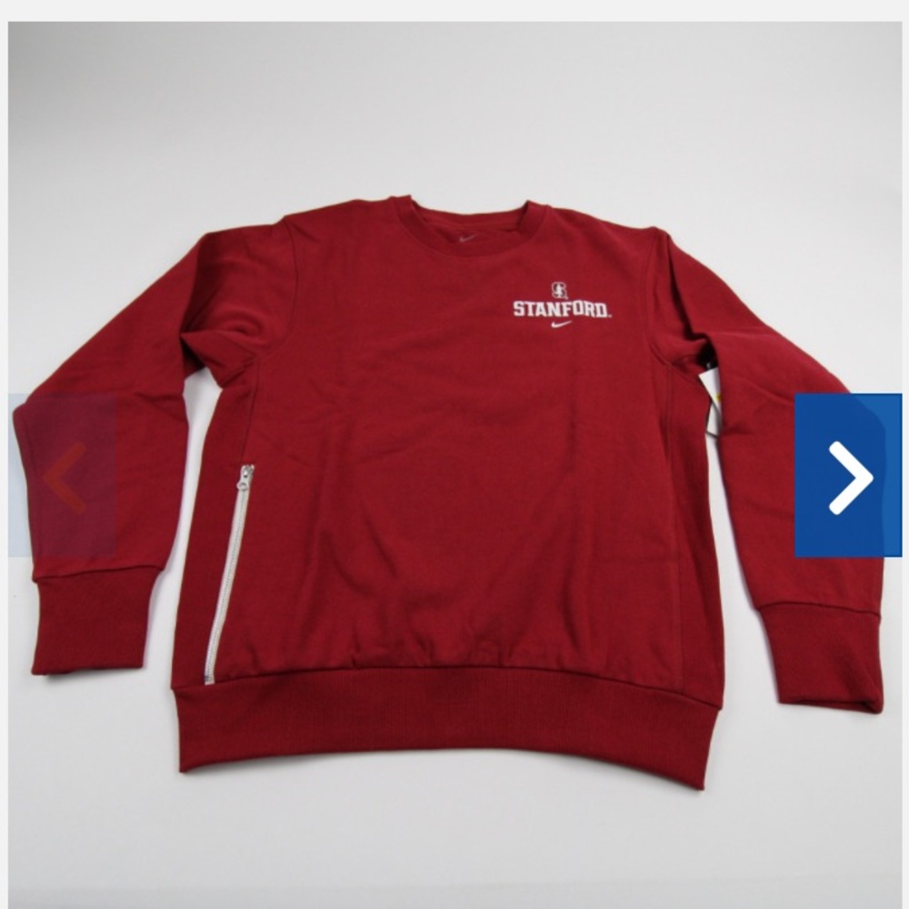 -Nike Dark Red Stanford Cardinal NCAA Crewneck Sweatshirt- Large as is